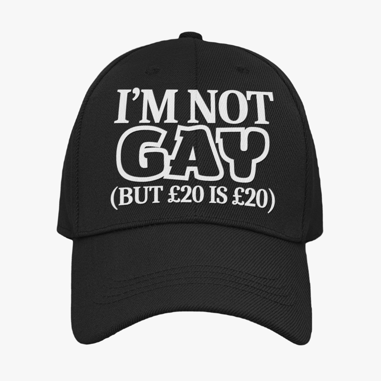 Funny Gay Cap -Im Not Gay But 20 is 20 Baseball Cap Style Hat Pride  Festival