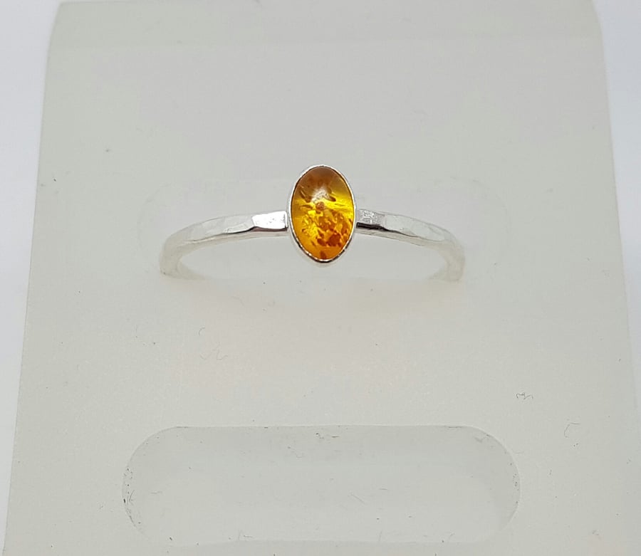 Honey Amber stack ring