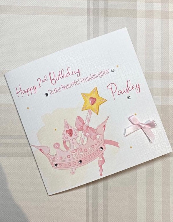 Princess Happy Birthday Card, Daughter, Niece, Cousin, Friend 5th, 8th, 10 etc