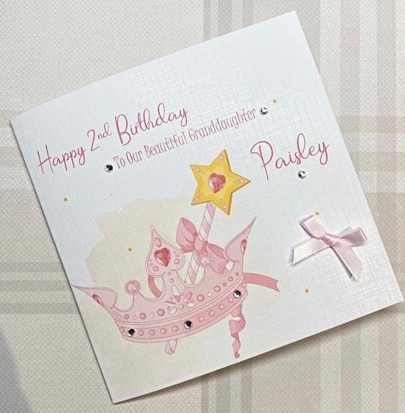 Princess Happy Birthday Card, Daughter, Niece, Cousin, Friend 5th, 8th, 10 etc