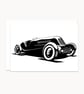 Vintage Car Greetings Card: Pen and Ink Illustration (414) - Image 1