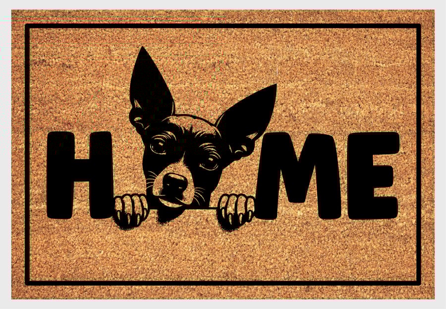 Xoloitzcuintle Home Door Mat No.2 - Hairless Dog Welcome Mat - 3 Sizes