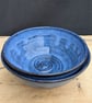 Blue wavy toasted nibble bowls - Image 1