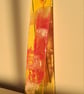 Handmade yellow and red epoxy resin bookmark