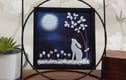 Framed glass artwork