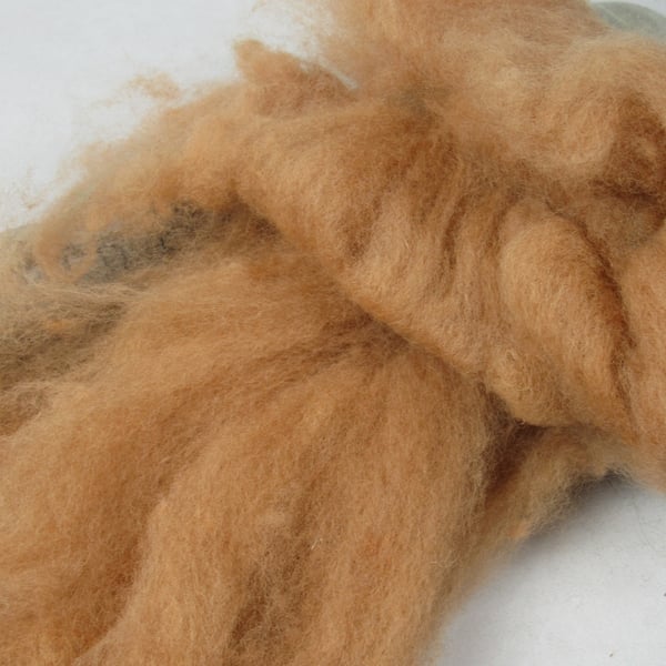 10g Naturally Dyed Cutch Brown Llanwenog Felting Wool