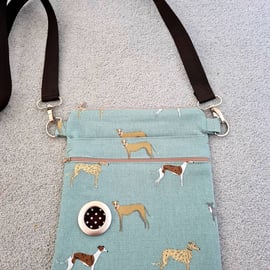 Sophie Allport Speedy Dogs fabric dog walking bag (whippet, lurcher, greyhound)