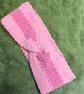 3 Stripes Headband Ear Warmer with Pink & Dark Pink Glitter 
