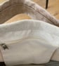 XXL Jute and cotton beach bag with vegan leather handles - Image 2