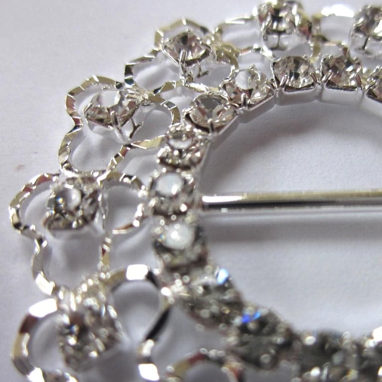Medium Ornate Rhinestone Slider Buckle