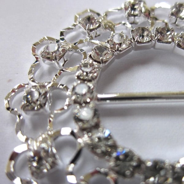 Medium Ornate Rhinestone Slider Buckle