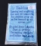 New Mum Gift. Nursery Rhyme ‘Babies‘  Ready for You to Frame. Pink or Blue. - Image 2