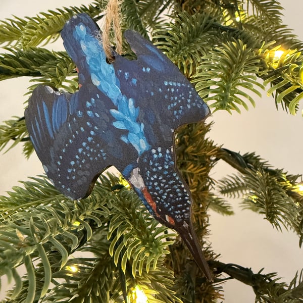 Sustainable Kingfisher Christmas Decoration 