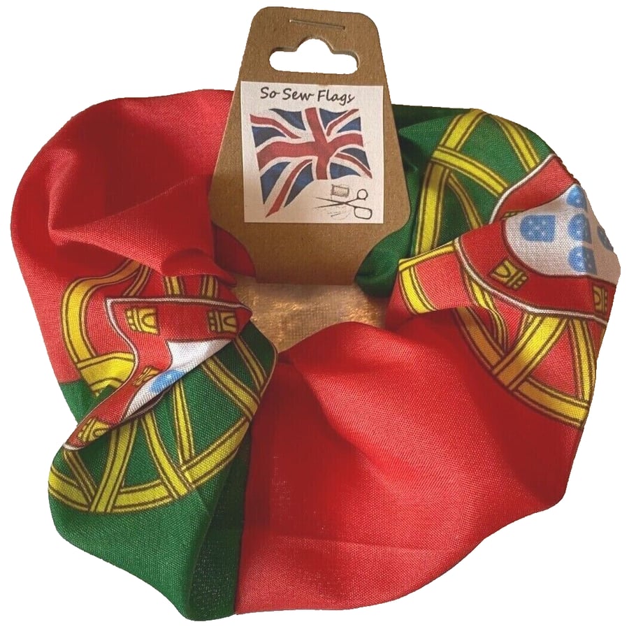 Portugal Portuguese Flag Hair Scrunchie Scrunchies Accessory Band Elastic