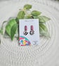 Abstract Zebra & Pink Dainty Earrings - Image 5