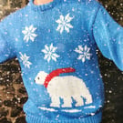 Hand Knitted Exclusive Polar Bear Design 