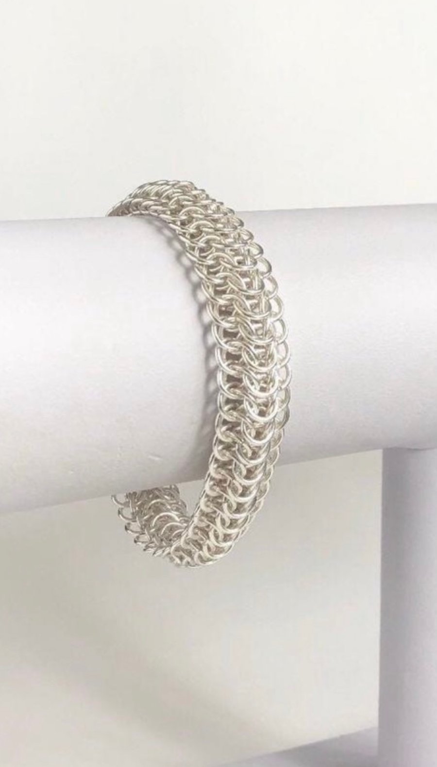 Sterling Silver Reversible Chainmaille Bracelet 
