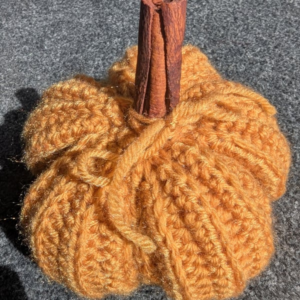Crochet Pumpkin- Orangey Yellow
