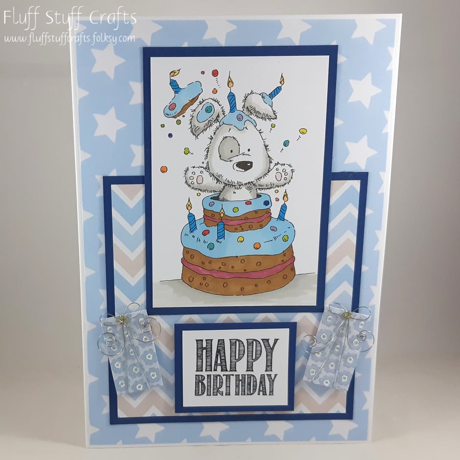 Handmade birthday card - cake surprise!
