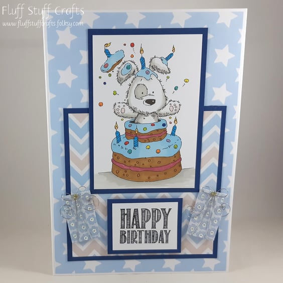 Handmade birthday card - cake surprise!