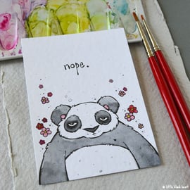 nope panda - original aceo