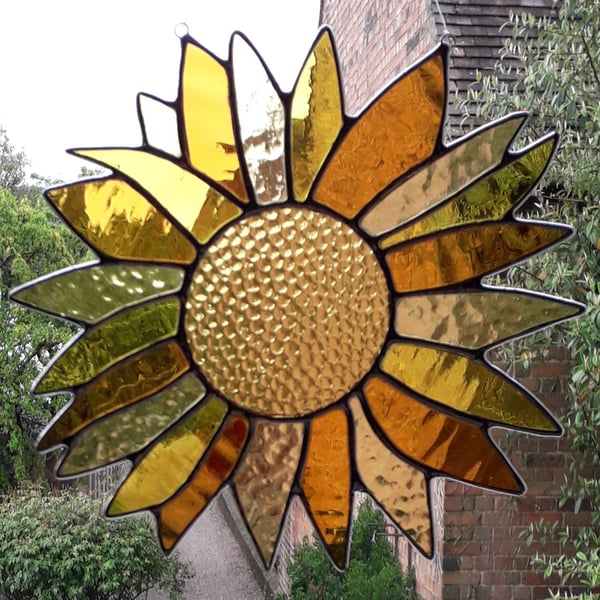 STAINED GLASS SUNFLOWER