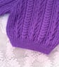 Unisex Cable and Arrow Patterned V Neck Cardigan, Custom Make, Aran Cardigan - Image 5