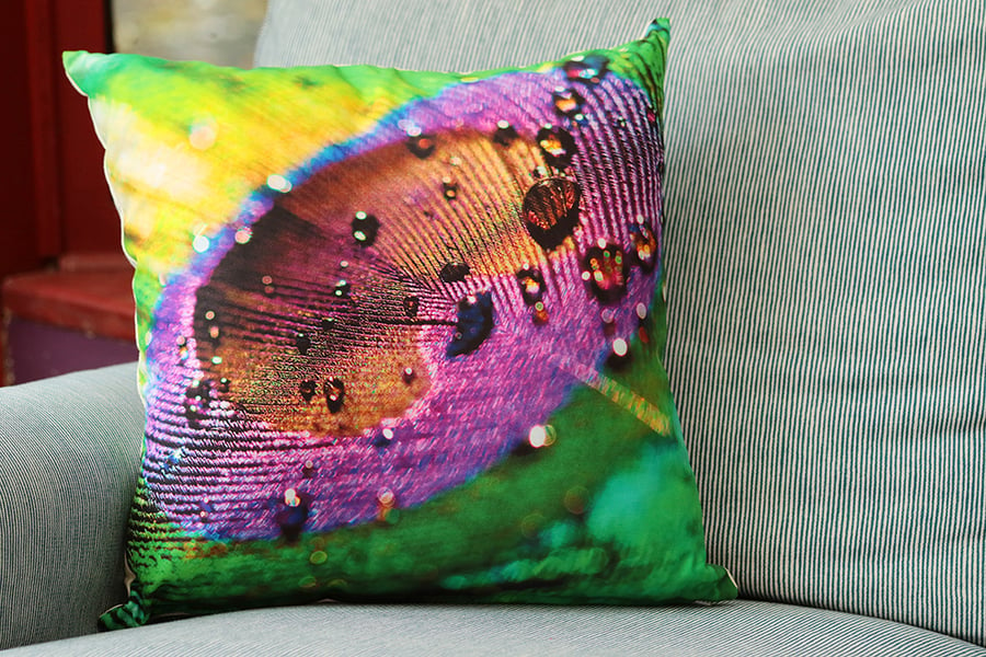 PEACOCK - CUSHION COVERS INSPIRED BY NATURE FROM LISA COCKRELL PHOTOGRAPHY