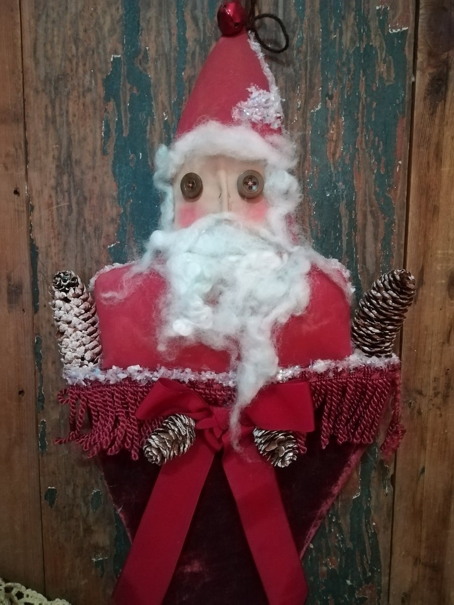 Primitive Santa Wall Hanging 