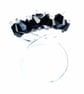 Black Crystal Bead Bling Ring - UK Free Post - Image 2