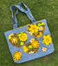 Retro style tote bag - Vintage style - Upcycled  - Image 3