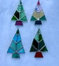 Stained glass Christmas tree - medium multi panel
