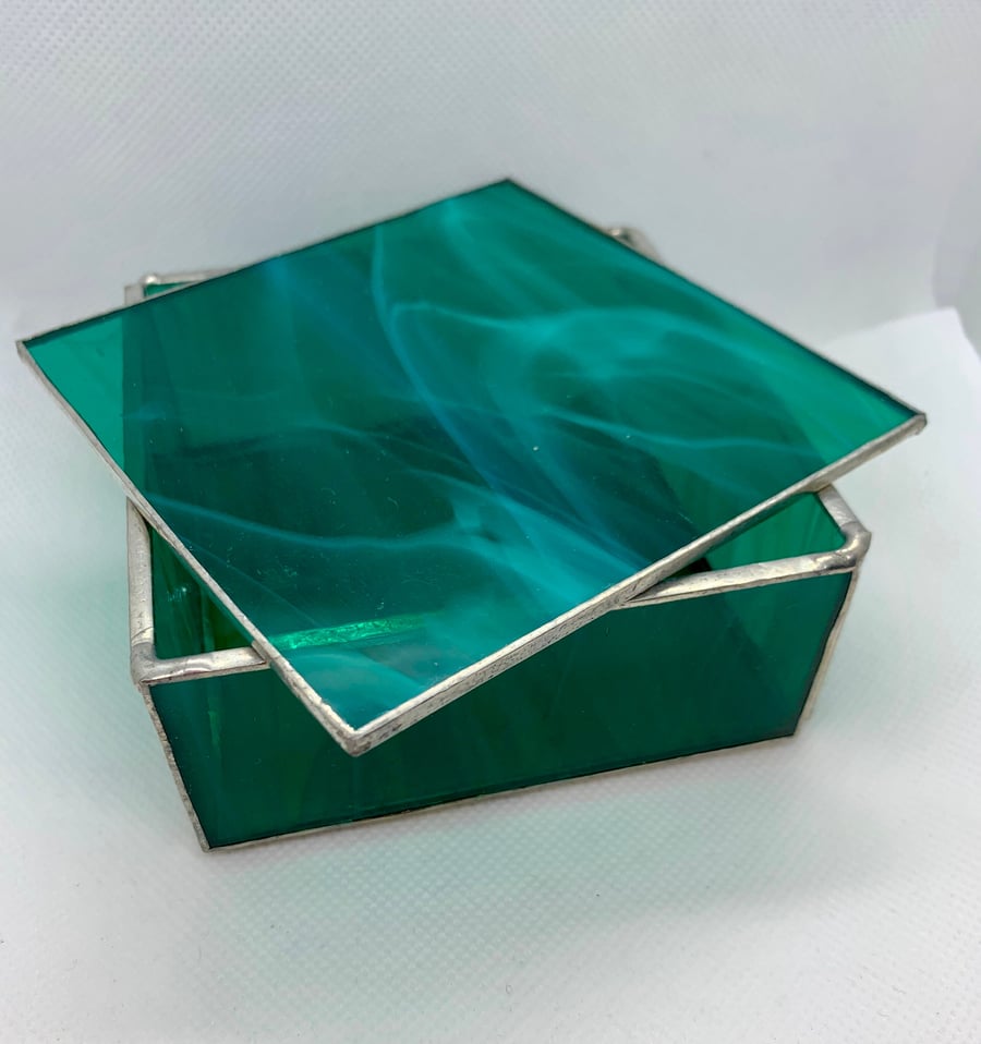 Stained glass trinket box