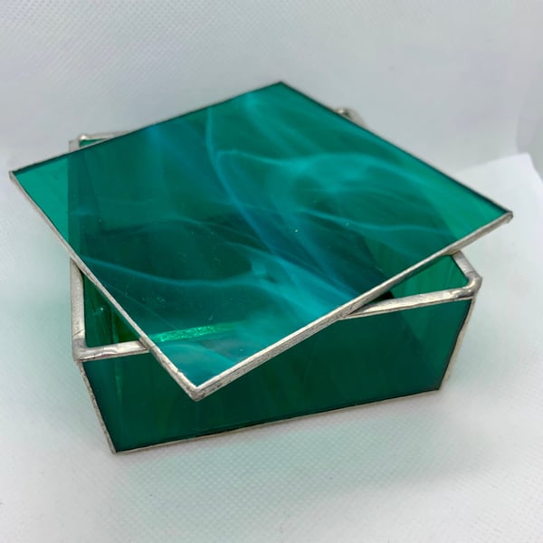 Stained glass trinket box