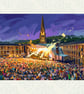 Concert Night at Halifax Piece Hall – Travel Wall Art Print – A4 Unframed