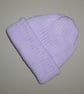 knitted mauve toddler beanie hat. ( rerf FA 251 H4 A8 )