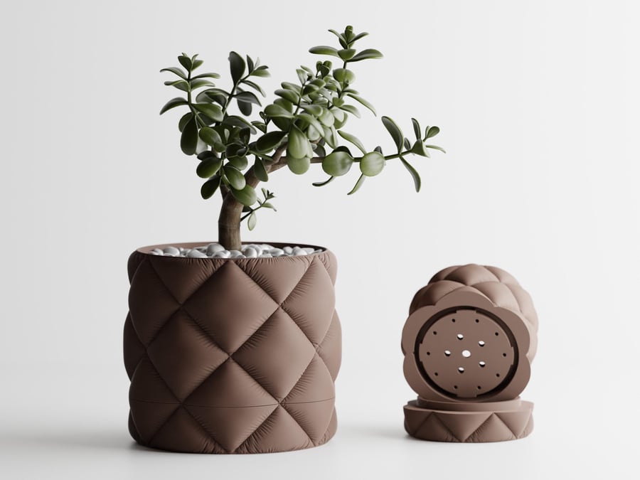 Inflated Bubble Plant Pot Puffy Modern Planter Unique Home Decor Gift for Plant 