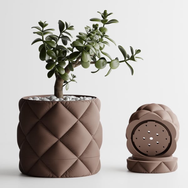 Inflated Bubble Plant Pot Puffy Modern Planter Unique Home Decor Gift for Plant 