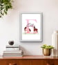 Personalised Initial Print - Horse Pony Initial print, gift - Image 2