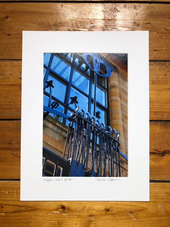 Glasgow School of Art Signed Mounted Print FREE DELIVERY