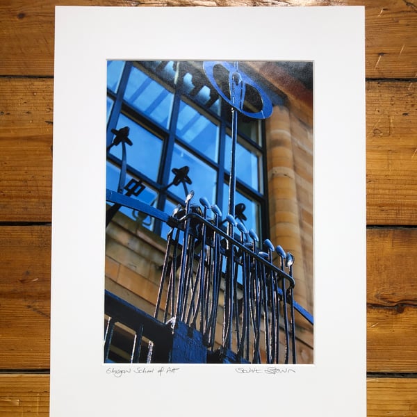 Glasgow School of Art Signed Mounted Print FREE DELIVERY