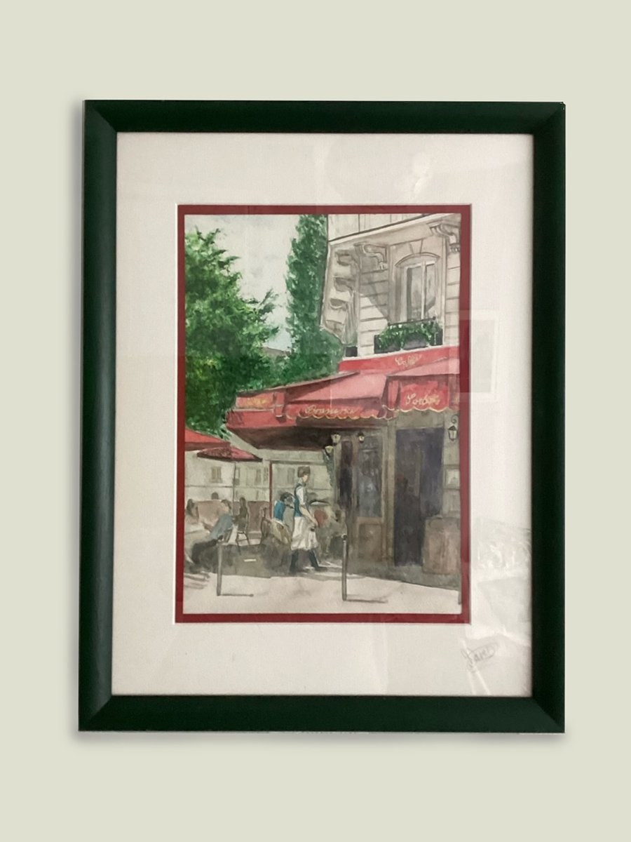 Paris Cafe - Original Watercolour Painting