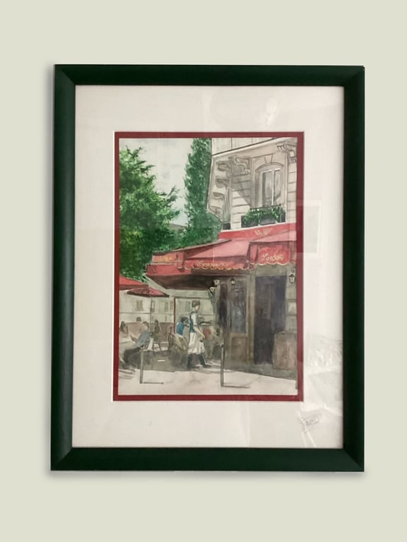 Paris Cafe - Original Watercolour Painting