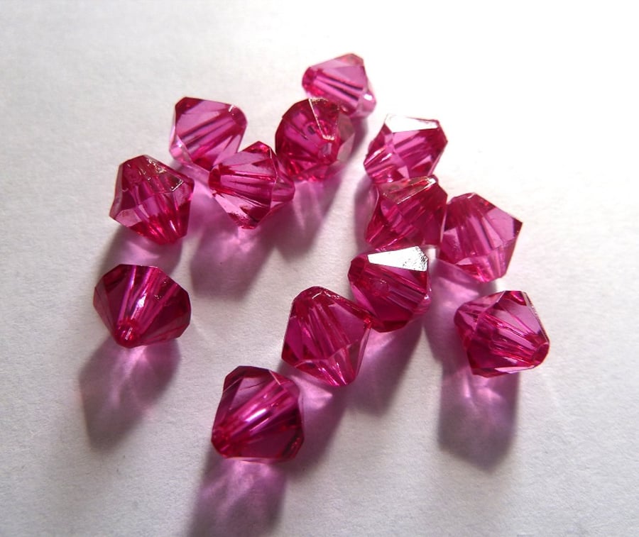 HALF PRICE  8mm pink bicones
