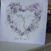 Romantic Floral Heart Valentine card