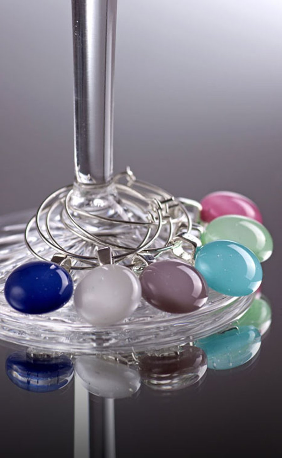 Wine glass charm set