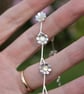 Sterling silver daisy chain bracelet, nature inspired gift for her - Image 9