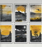 Sunset Flight Illustrated Art Print - Image 4