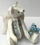 Angel collectable artist bear, one of a kind handmade keepsake memory bear