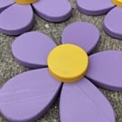 Handmade Rustic Wooden Garden Wall Flower 5 Petal
